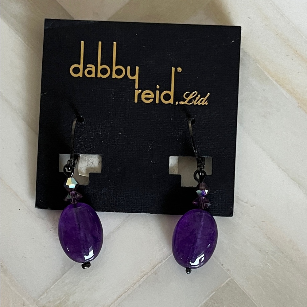 NWT Dabby Reid Purple Bead Earrings from Nordstrom
